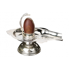 Narmada Lingam with Pure Silver Yoni Base - ii