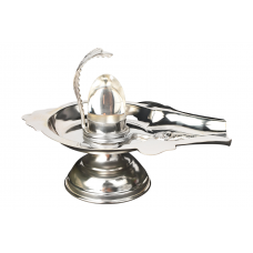 Pure Silver Yoni Base with Sphatik Lingam - xiv