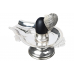 Narmada Lingam with Pure Silver Yoni Base - ix