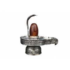 Pure Silver Yoni Base with Ugraya Narmada Lingam