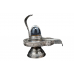 Oxidized Silver Yoni Base with Spahtik Lingam