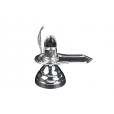 Sphatik Shivlinga Pure Silver Yoni Base Style - ix