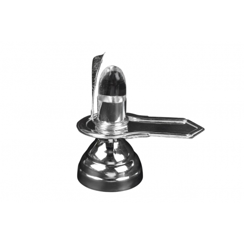 Sphatik Lingam With Pure Silver Yoni Base