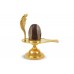 Narmada Shivling Brass Yoni Base Style - x