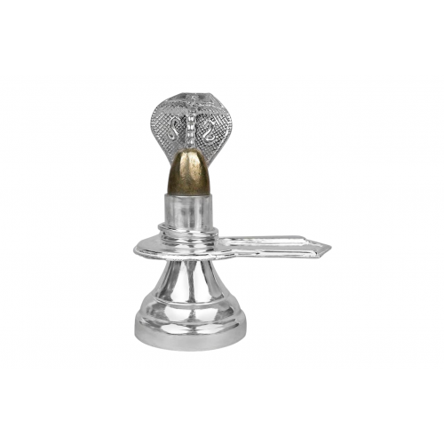 Parad Lingam on Pure Silver Yoni Base Style - vii