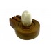 Crystalline White Natral Svayambhu Bana Lingam With Yoni Base - l