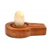 Crystalline White Natral Svayambhu Bana Lingam With Yoni Base - lix