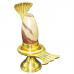 Narmada Shivling Brass Yoni Base Style - cii