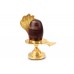 Narmada Shivling With Brass Yoni Base Style - civ