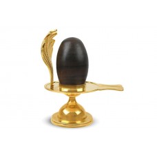 Narmada Shivling Brass Yoni Base Style - ix