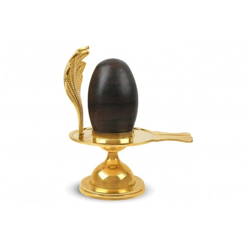 Narmada Shivling Brass Yoni Base Style - ix