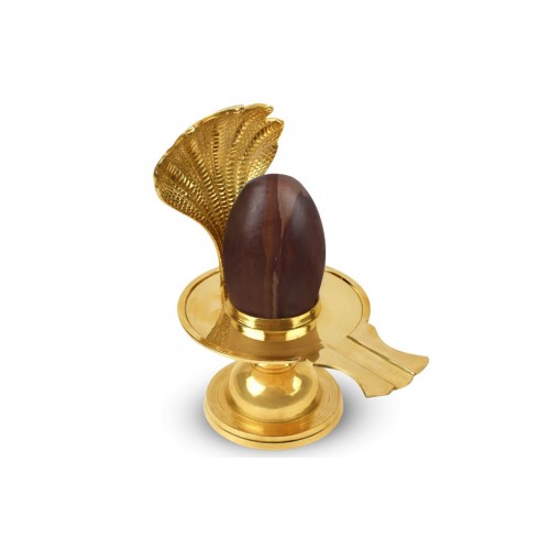 Narmada Shivling Brass Yoni Base Style - vii