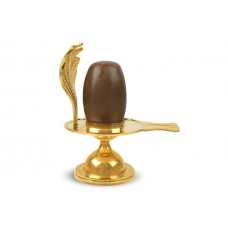 Narmada Shivling Brass Yoni Base Style - xiii