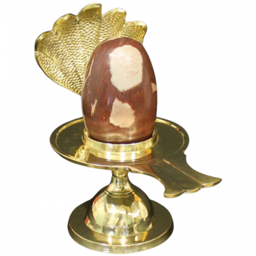 Narmada Shivling Brass Yoni Base Style - xxvi