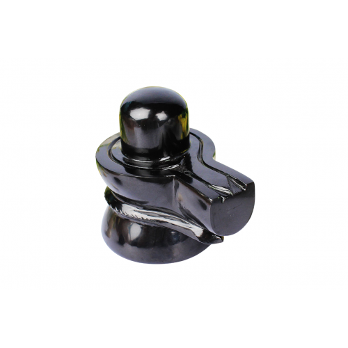 Black Agate Shivling with Snake - 1.188 - kgs