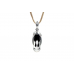 Black Narmada Lingam in Silver Locket