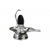 Pure Silver Yoni Base With Black Narmada Lingam