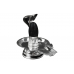 Pure Silver Yoni Base With Black Narmada Lingam