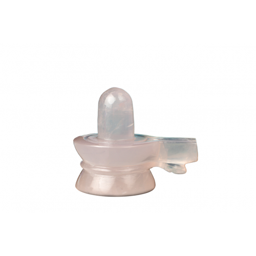 Rose Quartz Shivling with Snake - 242 - gms