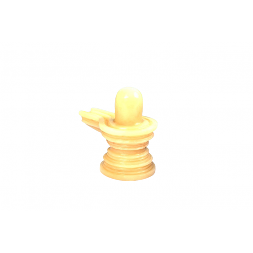 Ivory Yellow Jade Shivling - 71 - to - 80 - gms