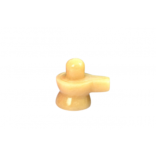 Ivory Yellow Jade Shivling - 78 - gms