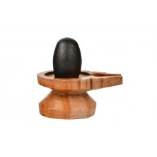 Narmada Lingam with Stone Damru Yoni Base - i