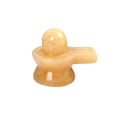 Shivlinga in Yellow Jade - 81 - to - 90-gms