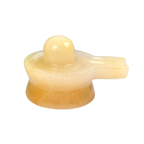 Yellow Jade Shivling - 198 - gms