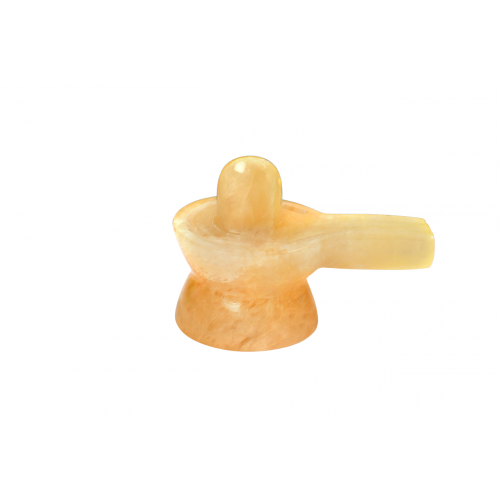 Yellow Jade Shivling - 66 - gms - ii