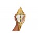 Vamavarti Shankh With Gold Plated Copper Cover - vi