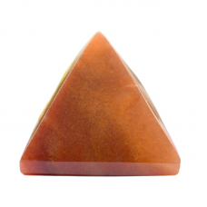 Pyramid in Orange Jade Protection and Joy - 71 - gms