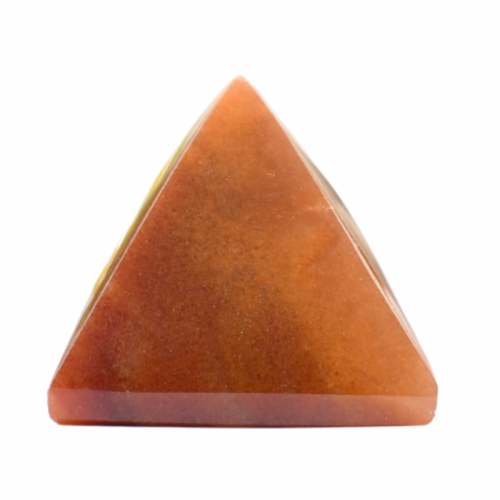 Pyramid in Orange Jade Protection and Joy - 71 - gms