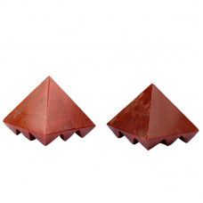 Multi Pyramid in Red Jasper - Set - of - 2