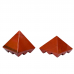 Multi Pyramid in Red Jasper - Set - of - 2