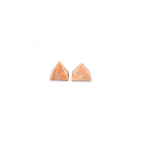 Pyramid in Natural Orange Jade Set of - 2 - 22 gms