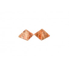 Pyramid in Natural Orange Jade - set of - 2