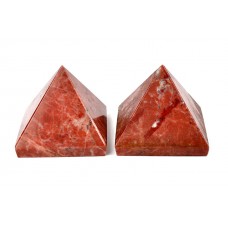 Pyramid in Natural Red Jasper - set - of - 2 - ii