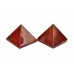 Pyramid in Natural Red Jasper - set - of - 2 - ii