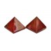 Pyramid in Natural Red Jasper - set - of - 2 - ii