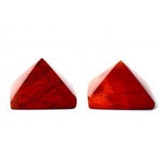 Pyramid in Natural Red Jasper - set - of - 2 - iii