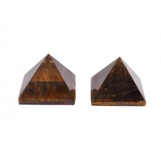 Pyramid in Natural Tiger Eye - i - set of - 2