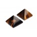 Pyramid in Natural Tiger Eye - i - set of - 2