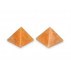 Pyramid in Natural Yellow Jade Set of 2 - 35 - gms