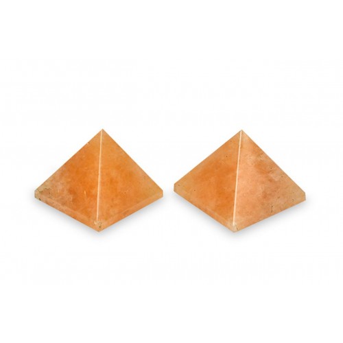 Pyramid in Natural Yellow Jade Set of 2 - 34 - gms