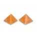 Pyramid in Natural Yellow Jade Set of 2 - 35 - gms