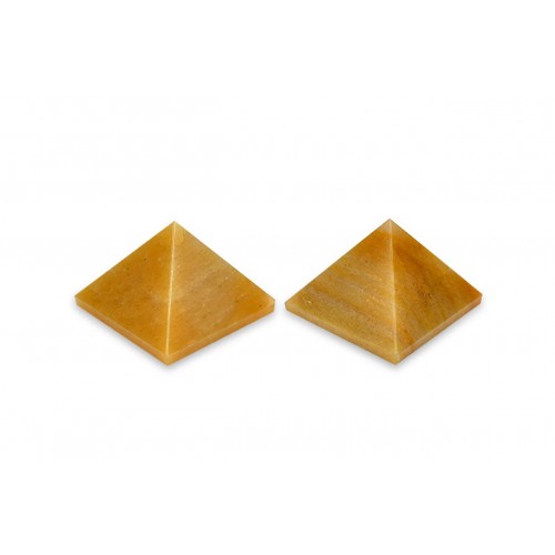 Pyramid in Natural Yellow Jade Set of - 2