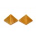 Pyramid in Natural Yellow Jade Set of - 2