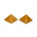 Pyramid in Natural Yellow Jade Set of - 2