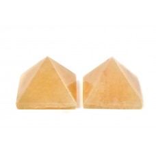 Pyramid in Natural Yellow Jade Set of - 2 - i