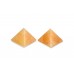 Pyramid in Natural Yellow Jade Set of - 2 - i